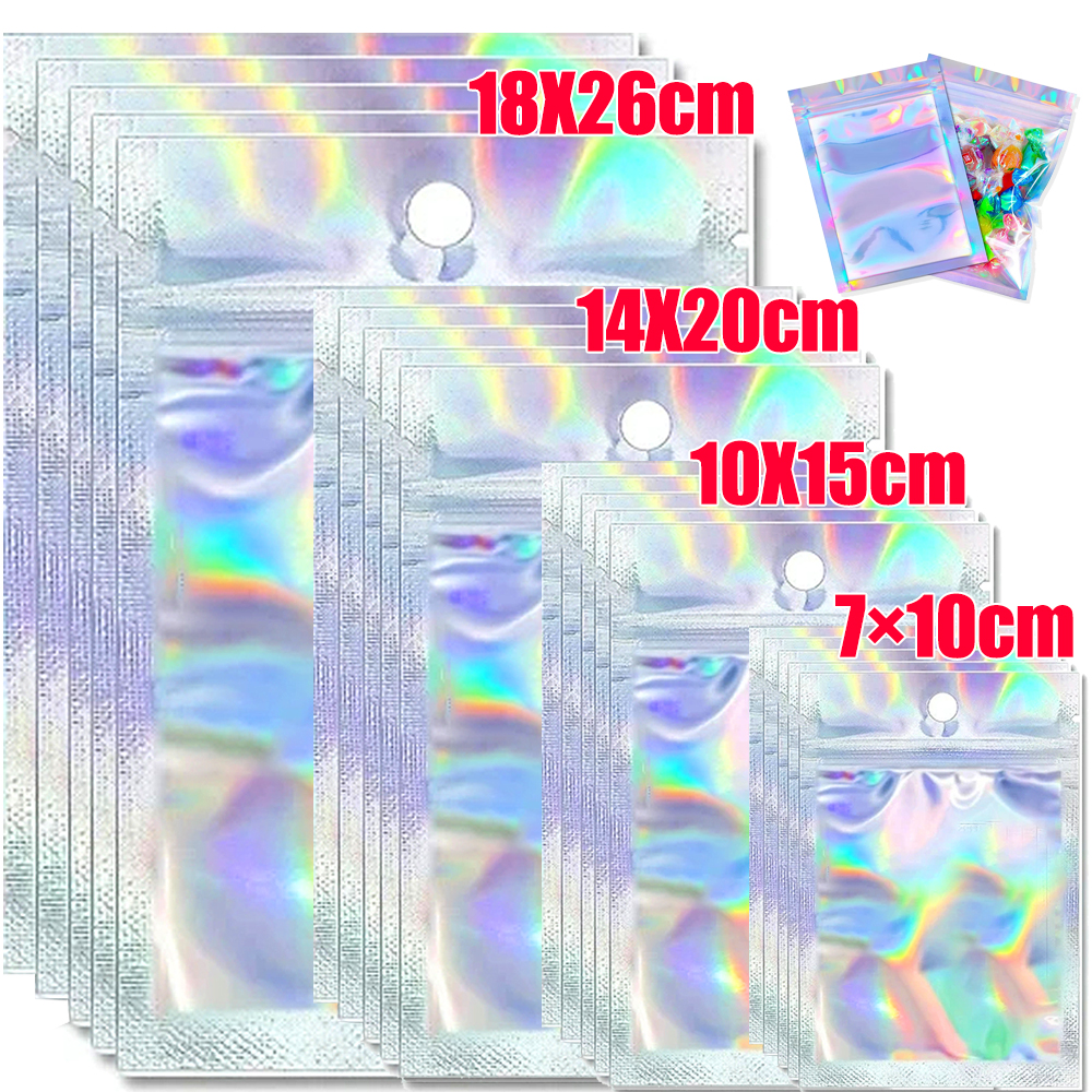 Food Storage Zip Bags - Resealable Laser Zip lock Bags Packaging