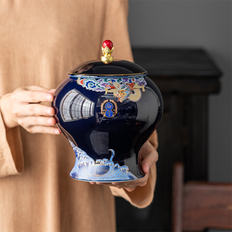 Food Storage Tank - Ceramic Tea Pot Tea Caddy Porcelain
