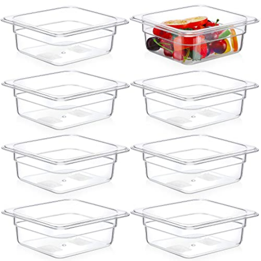 Storage Food Prep - 8 Pcs 1/6 Size, 2.6 Inch