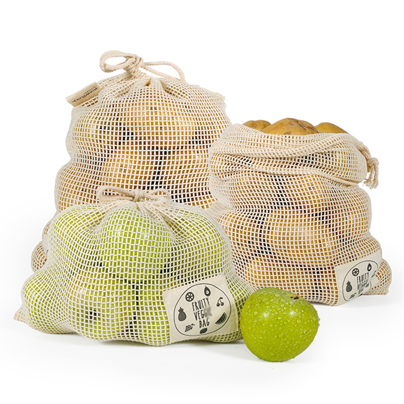 Produce Bag Reusable Mesh - 6/10 Packs Organic Cotton Reusable Produce