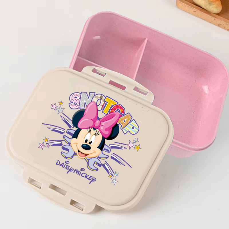 Food Storage Boxes - Minnie Mouse Pink Disney Cartoon Lunch