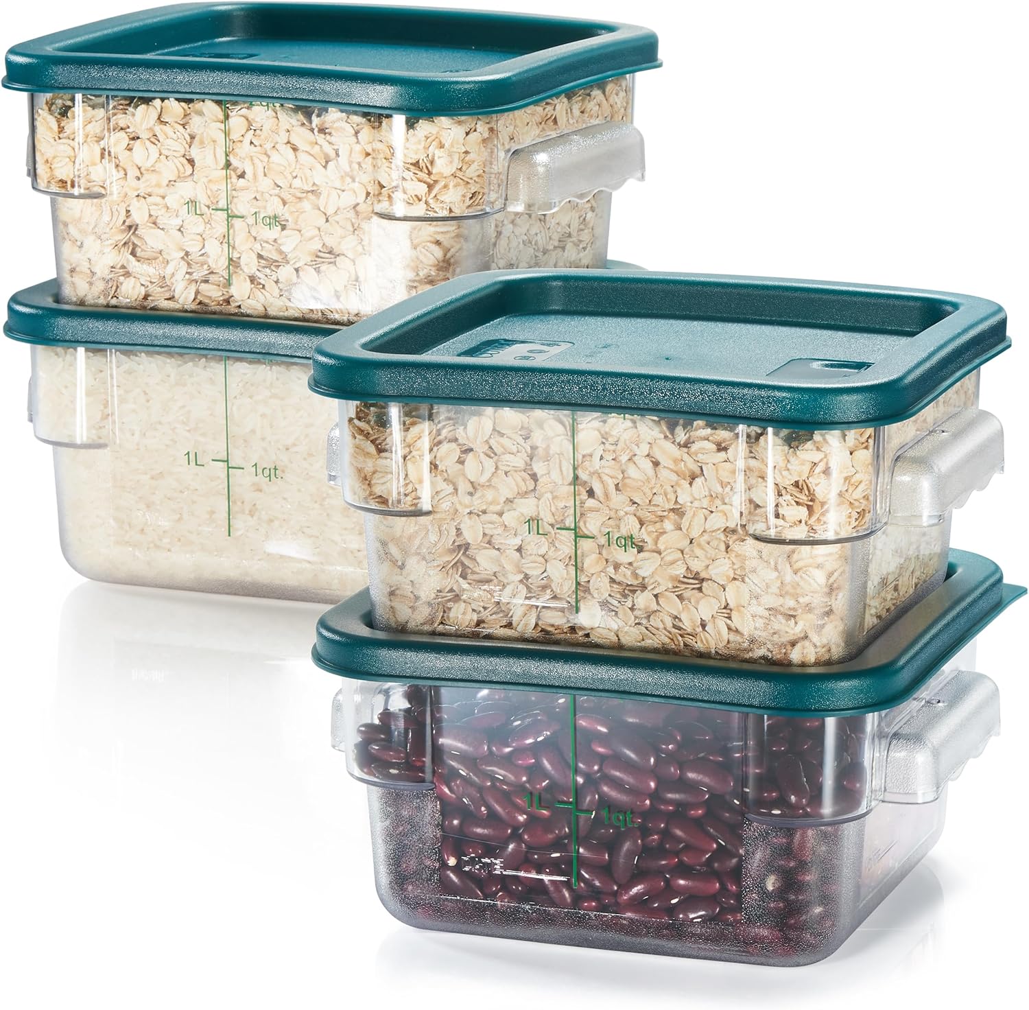 Food Storage Square Containers - 4 Pack Food Storage Container with