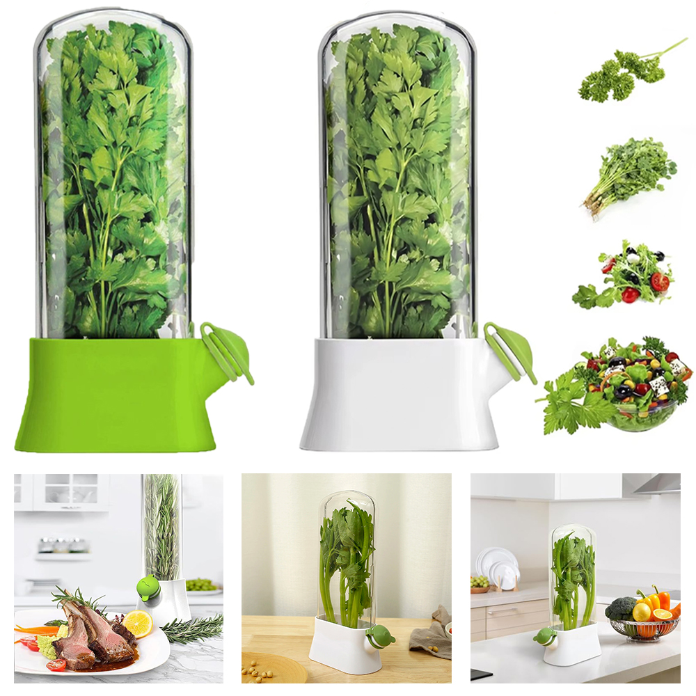Herb Keeper Container - 1pc Refrigerator Herb Crisper Saver Pod