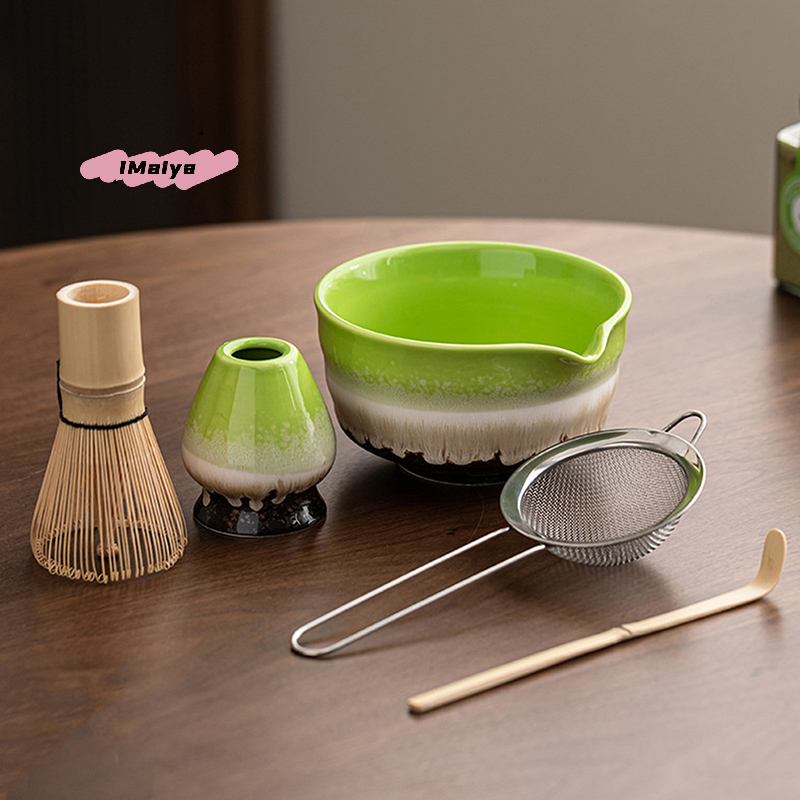 Food Storage With Scoop - 5Pcs Japanese Matcha Tea Set with