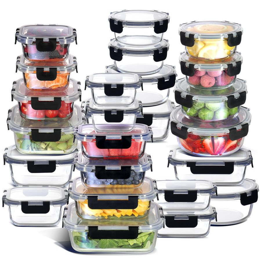 Storage Food Prep - 48pc Glass Storage Containers with Lids,