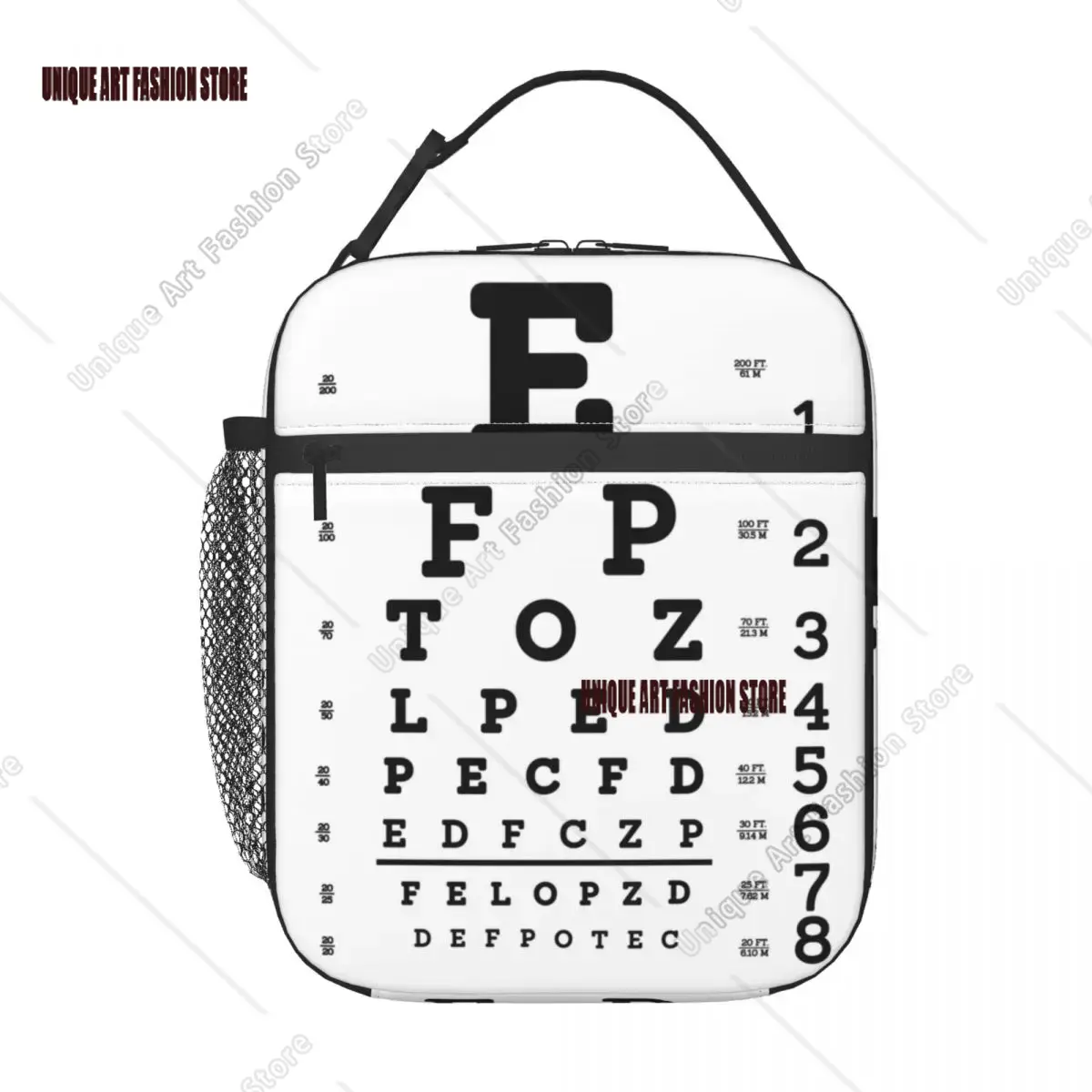 Food Storage Chart - Snellen Eye Chart Insulated Lunch Tote