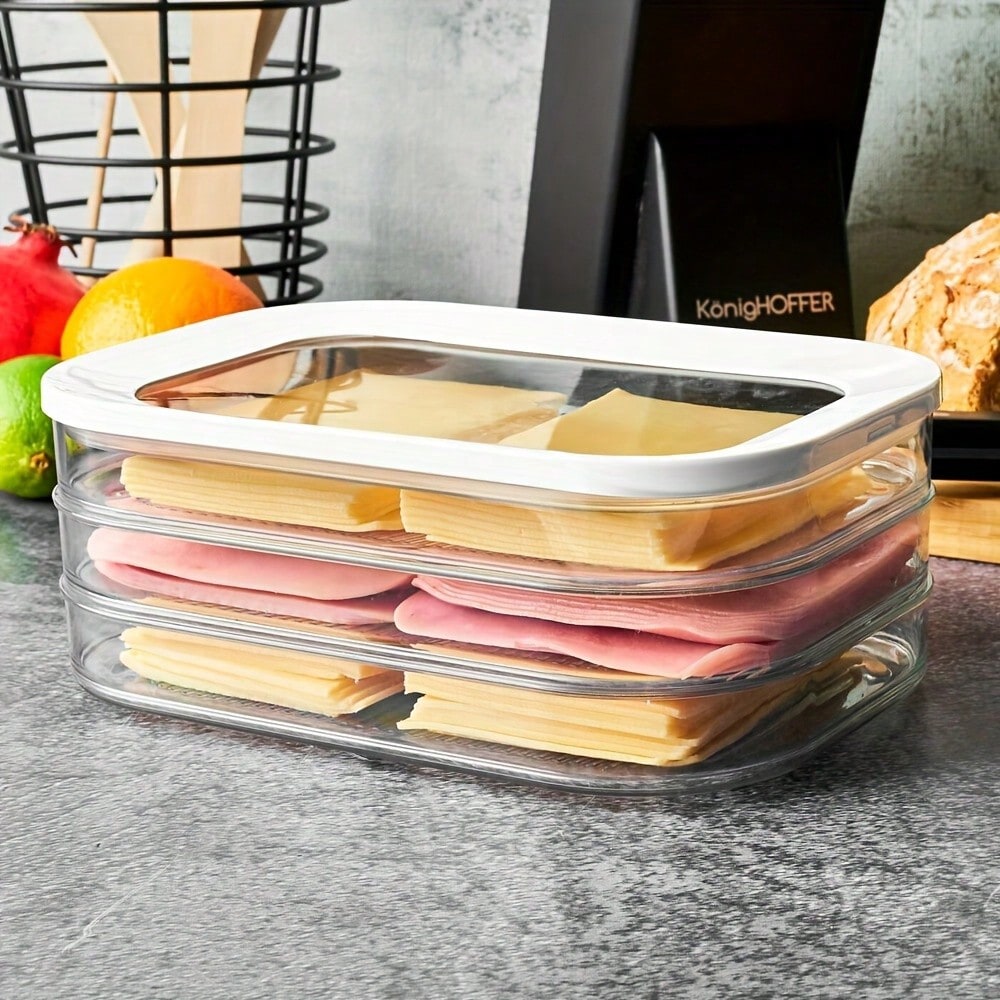 Food Storage Food Safety - Stackable Meat Freezer Set With Lid-Vegetable,