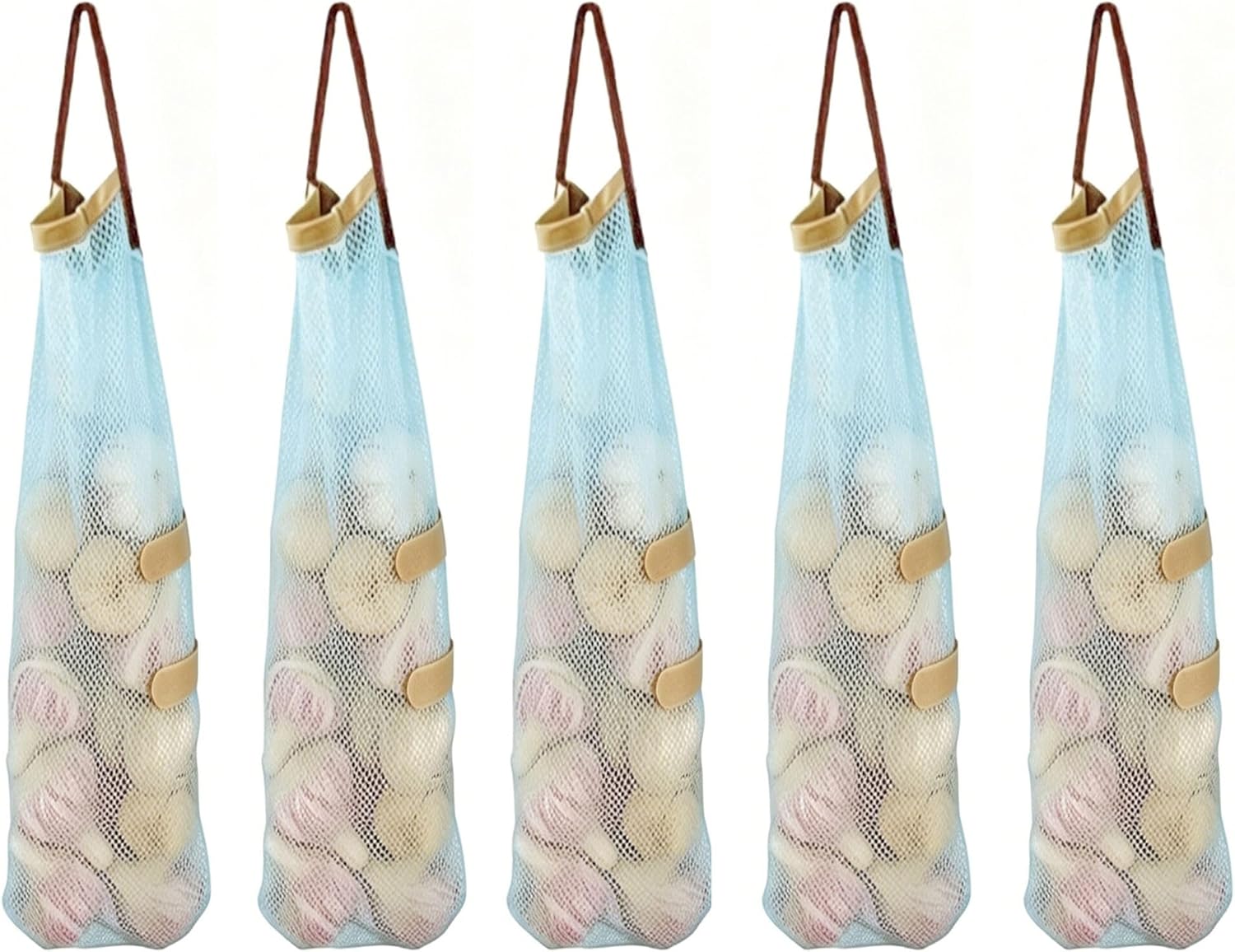 Produce Bag Reusable Mesh - Hanging Mesh Storage Bags 5 Pack