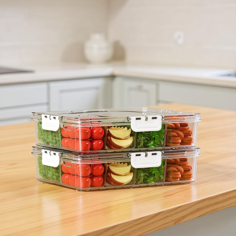 Food Storage Dividers - Divided Plate With Lid Food Storage