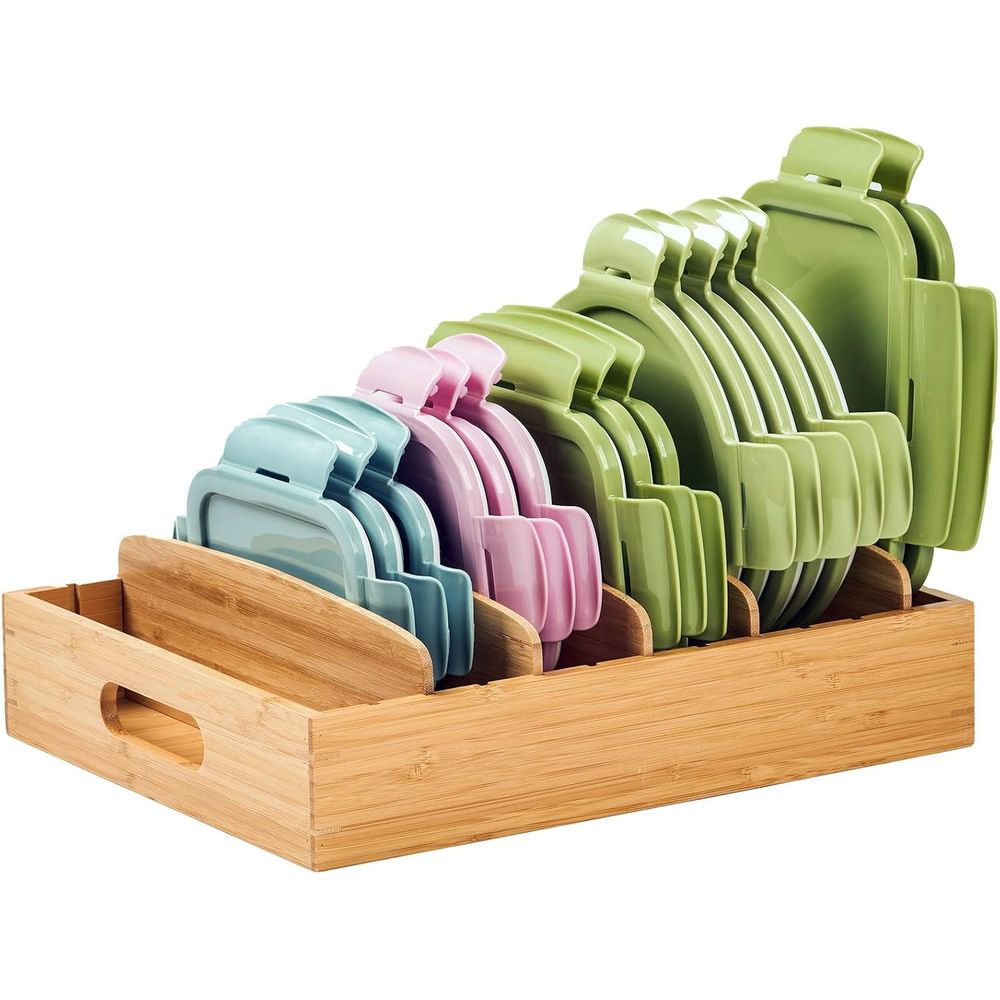 Food Storage With Dividers - Kitchen Cabinet Organizer for Food Storage