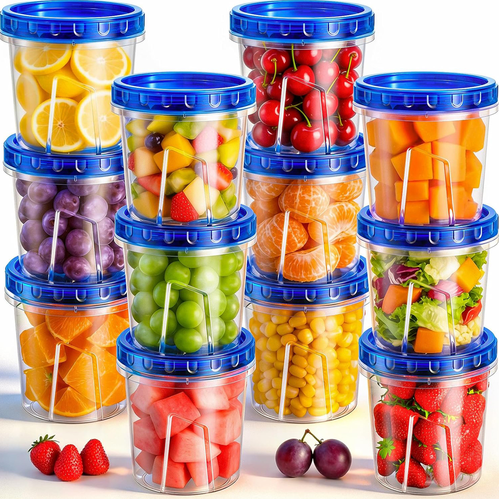 Storage Food Prep - Freezer Storage Containers Airtight Plastic Food