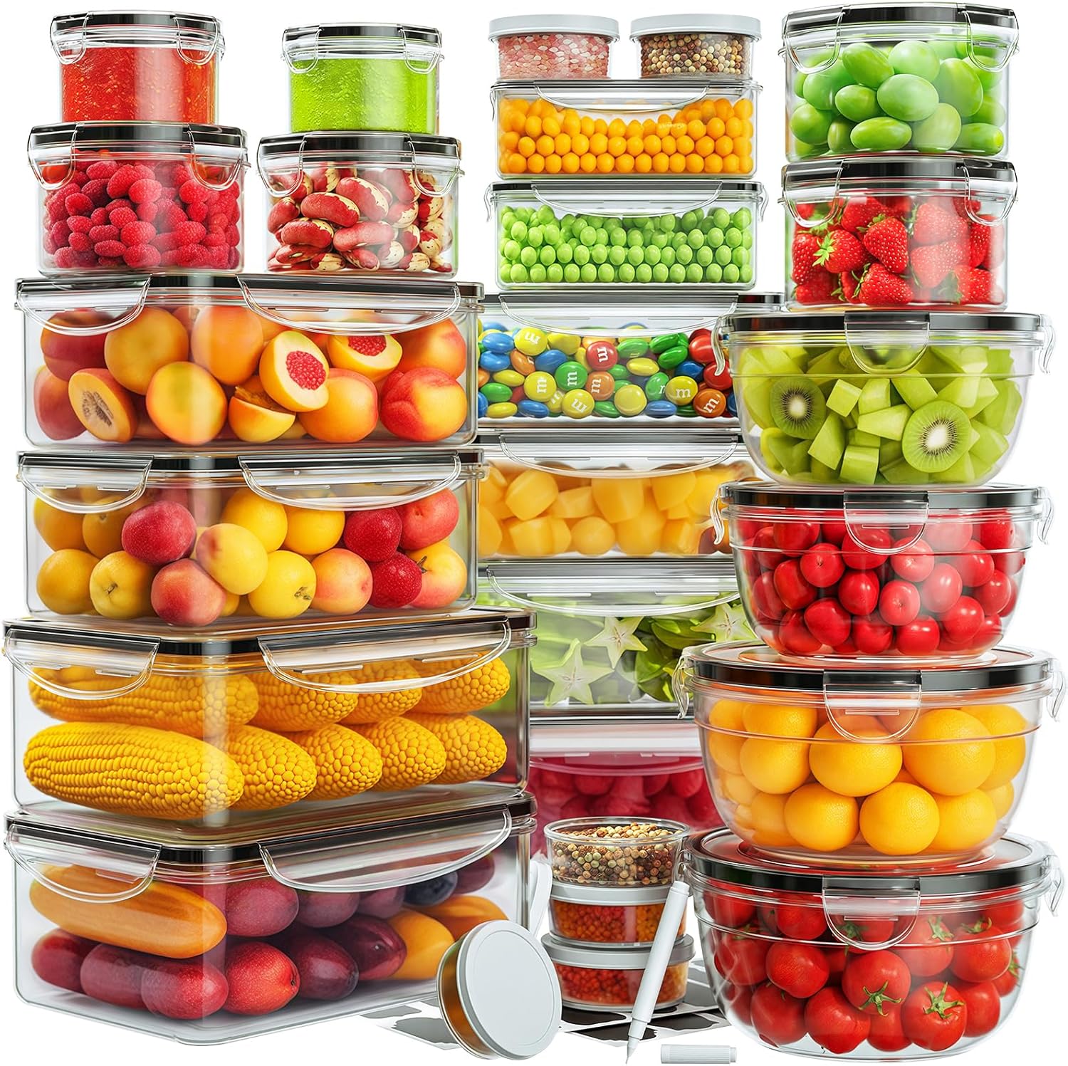 Storage Food Prep - 52 PCS Food Storage Containers with