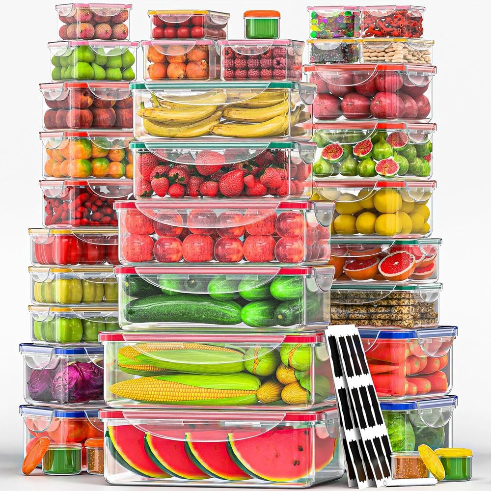 Food Storage Boxes - 70 Pcs Large Food Storage Containers