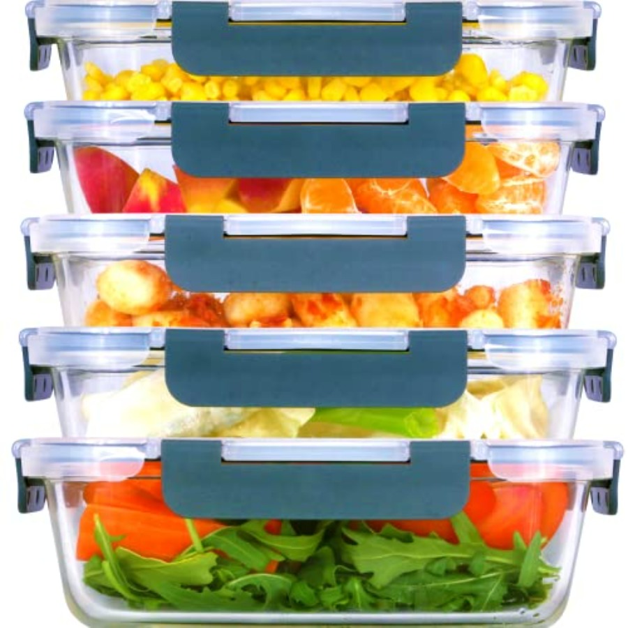 Glass Meal Prep Containers: 5  - огляд і ціна Storage Food Prep