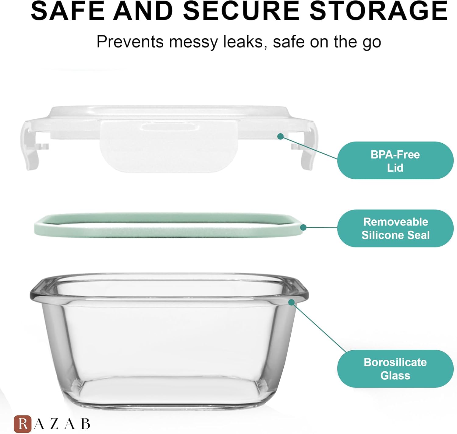 6 PC Square Glass Food Storage - огляд і ціна Storage Food Prep