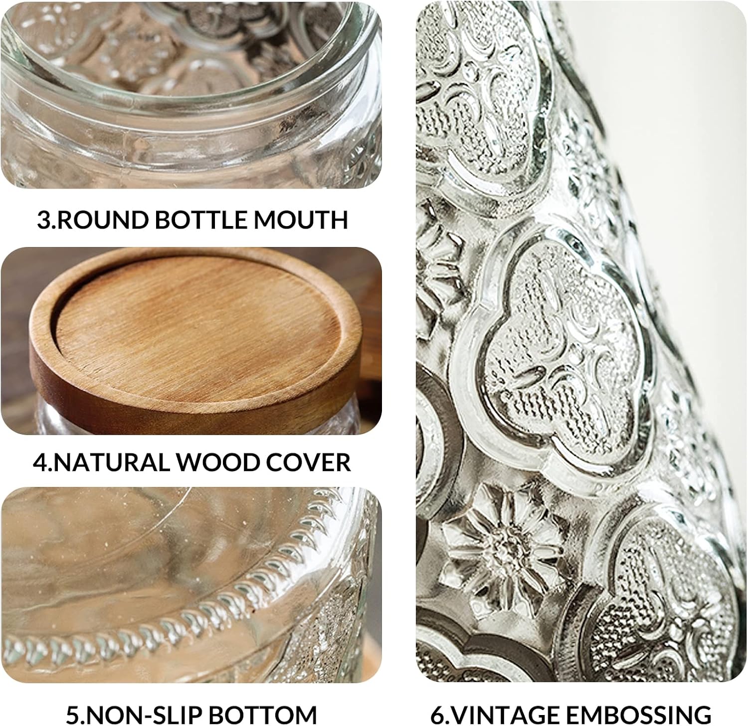 35oz/1000ml Glass Storage Jars - огляд і ціна Food Storage With Glass Lids