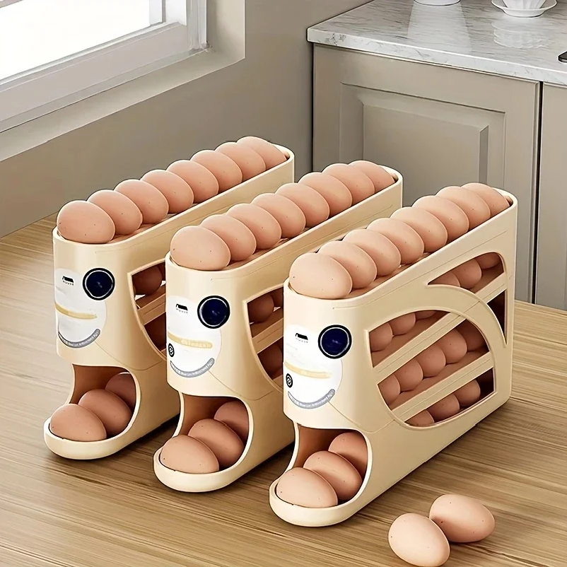 3-Tier Rolling Egg Storage Con - огляд і ціна Food Storage Large Plastic Containers