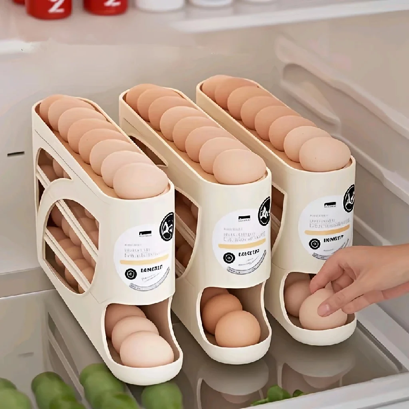 3-Tier Rolling Egg Storage Con - огляд і ціна Food Storage Large Plastic Containers