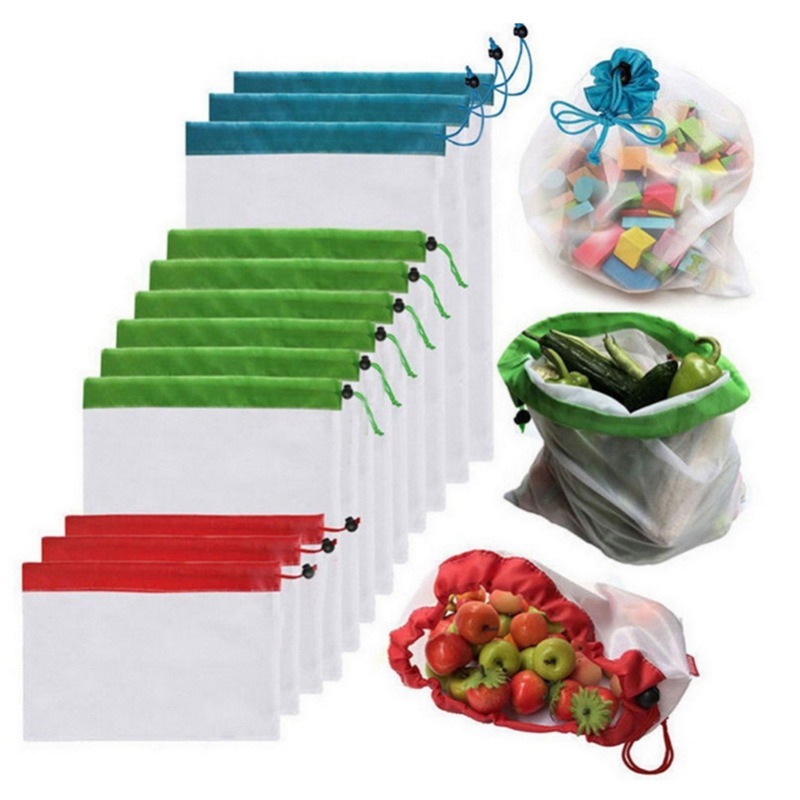 12pcs Refrigerator Keep Fresh  - огляд і ціна Produce Bag Reusable Mesh