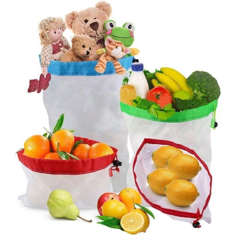 12pcs Refrigerator Keep Fresh  - огляд і ціна Produce Bag Reusable Mesh