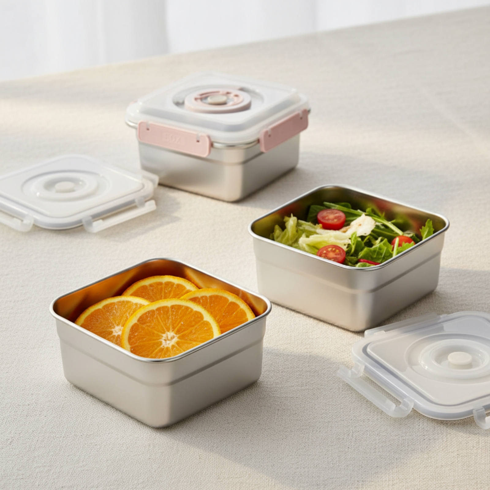 3 Pieces Stainless Steel Food  - огляд і ціна Food Storage Boxes