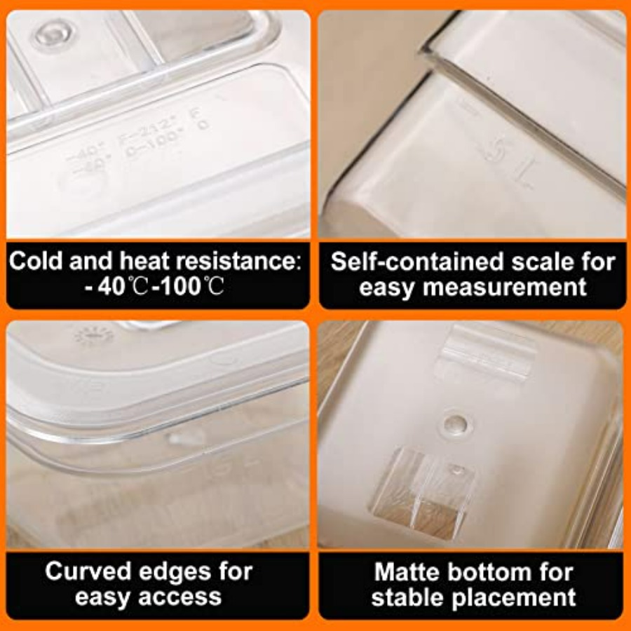 8 Pcs 1/6 Size, 2.6 Inch Deep  - огляд і ціна Storage Food Prep