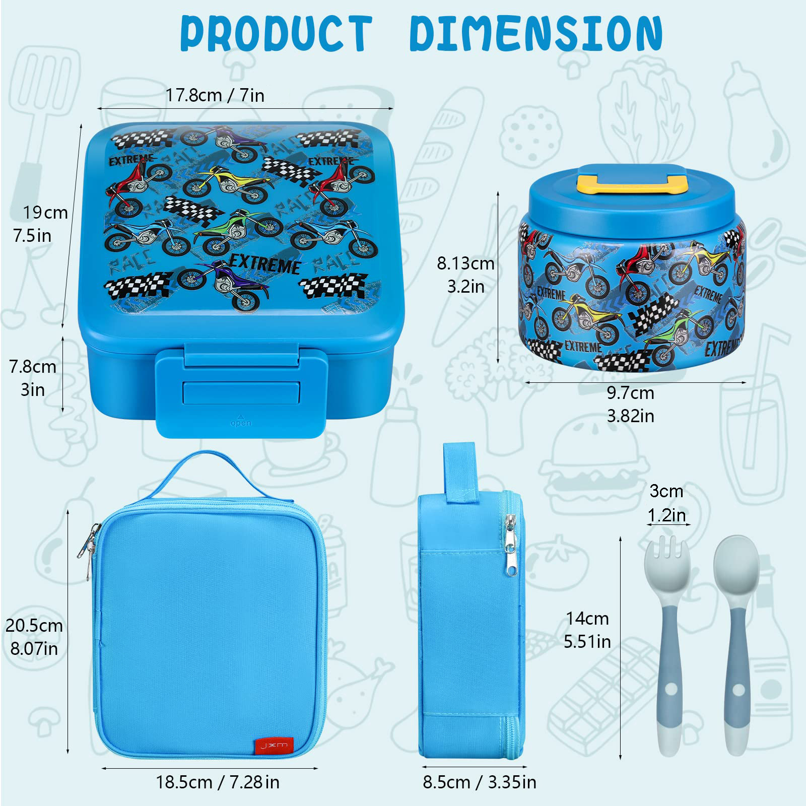 Bento Lunch Box for Kids With  - огляд і ціна Food Storage Zip Bags