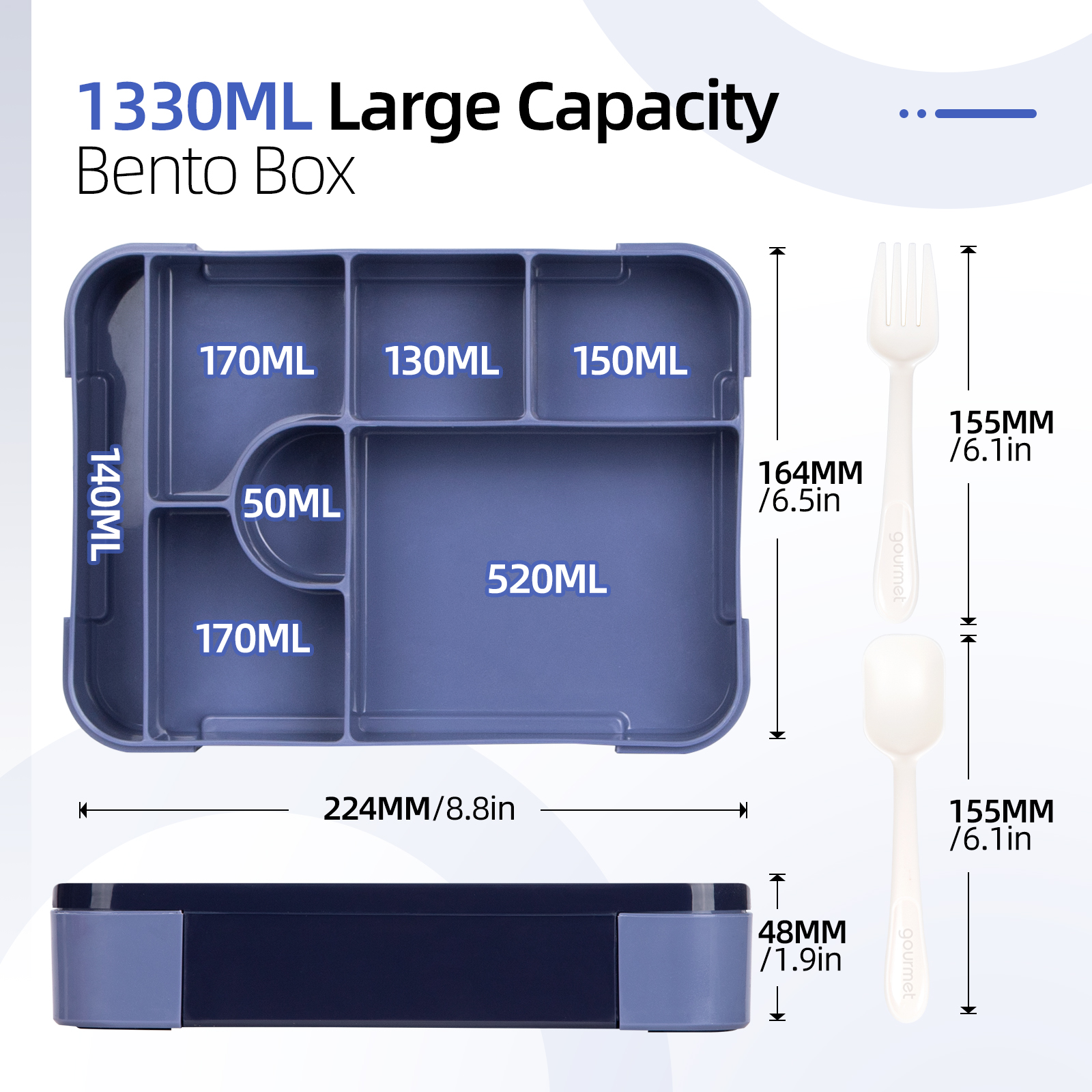 Large Capacity Bento Lunch Box - огляд і ціна Food Storage Dividers