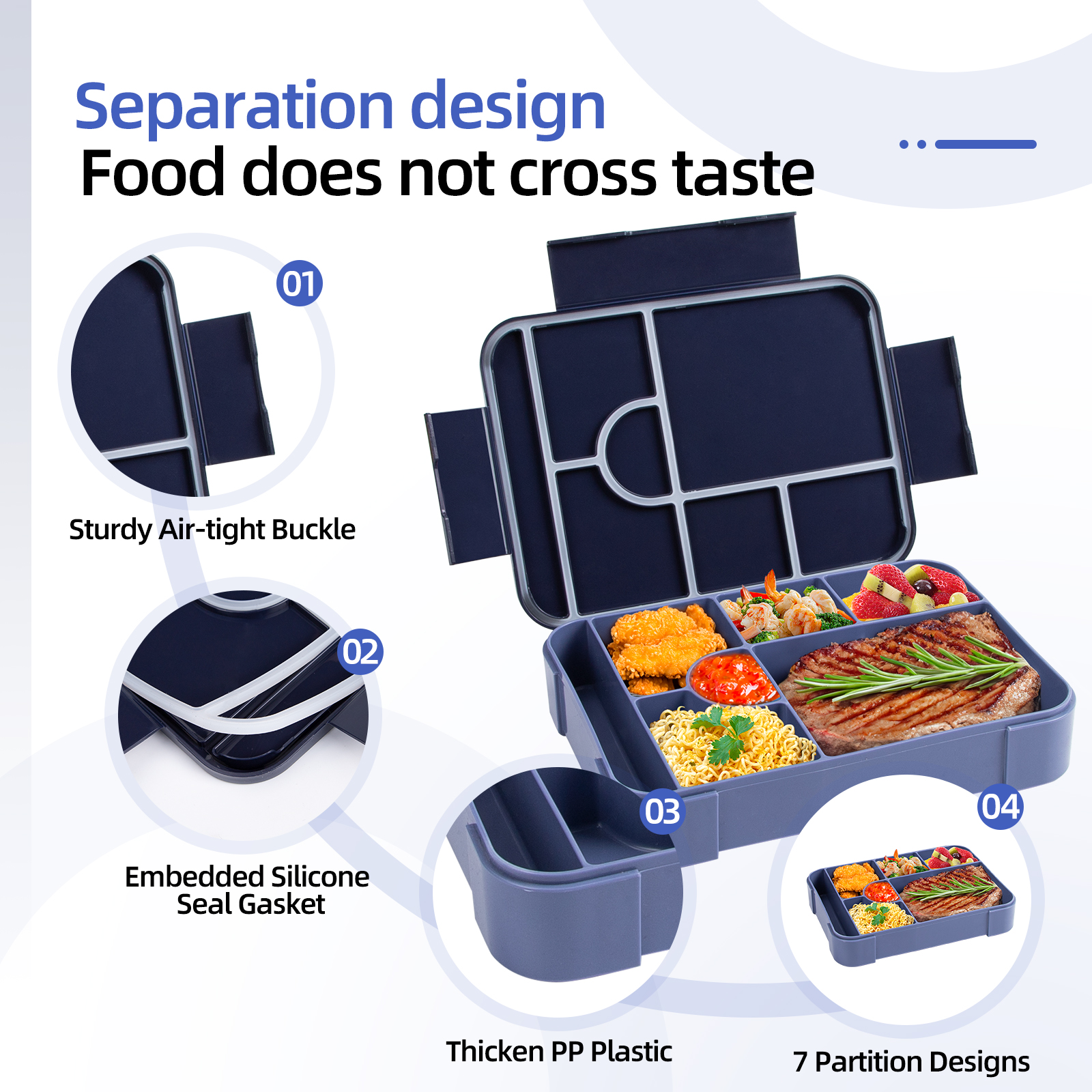 Large Capacity Bento Lunch Box - огляд і ціна Food Storage Dividers