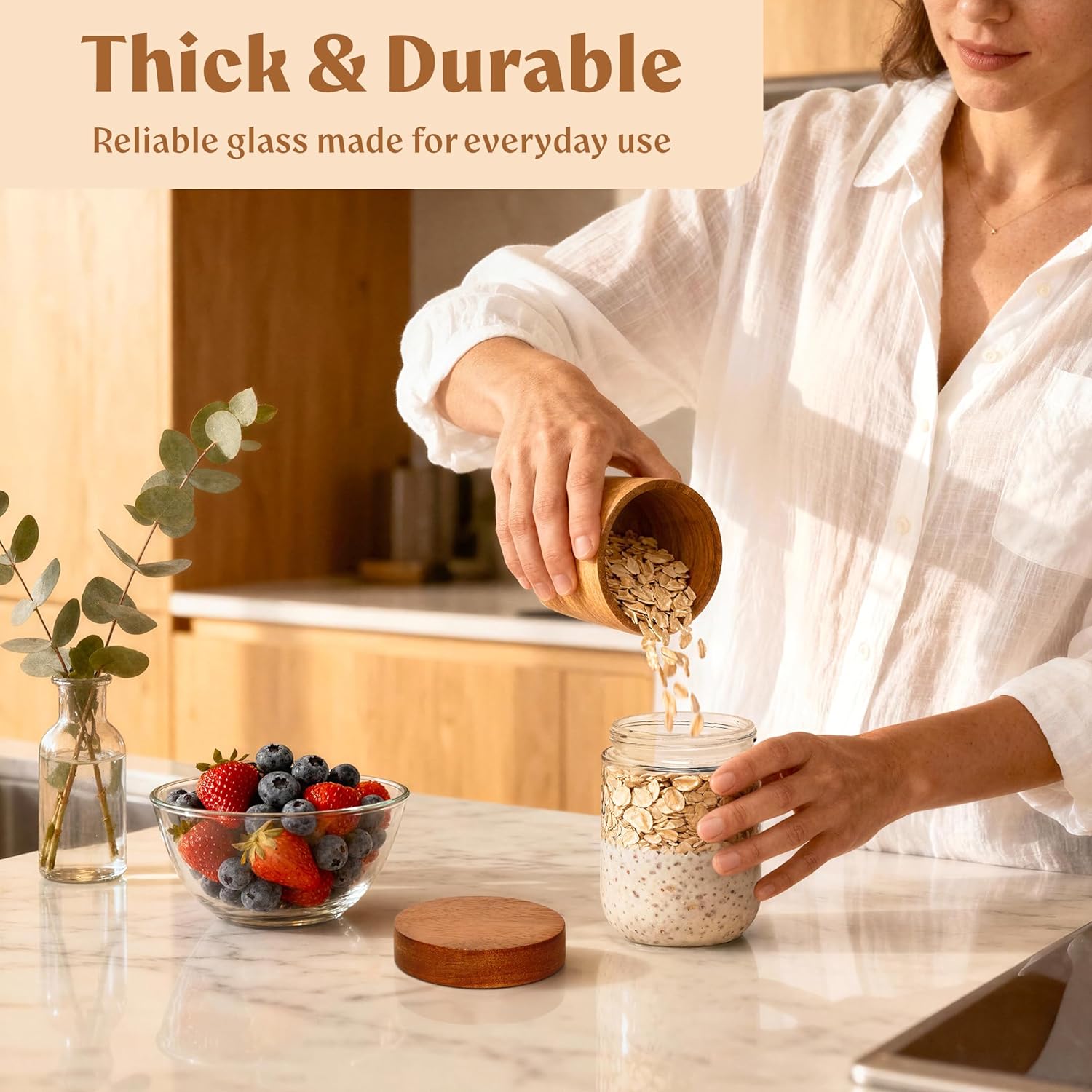 Overnight Oats Containers with - огляд і ціна Storage Food Prep