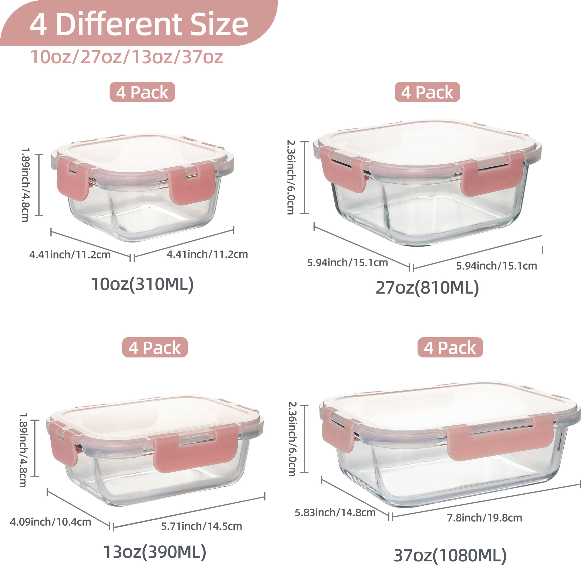 16-Piece Glass Food Storage Co - огляд і ціна Food Storage Equipment