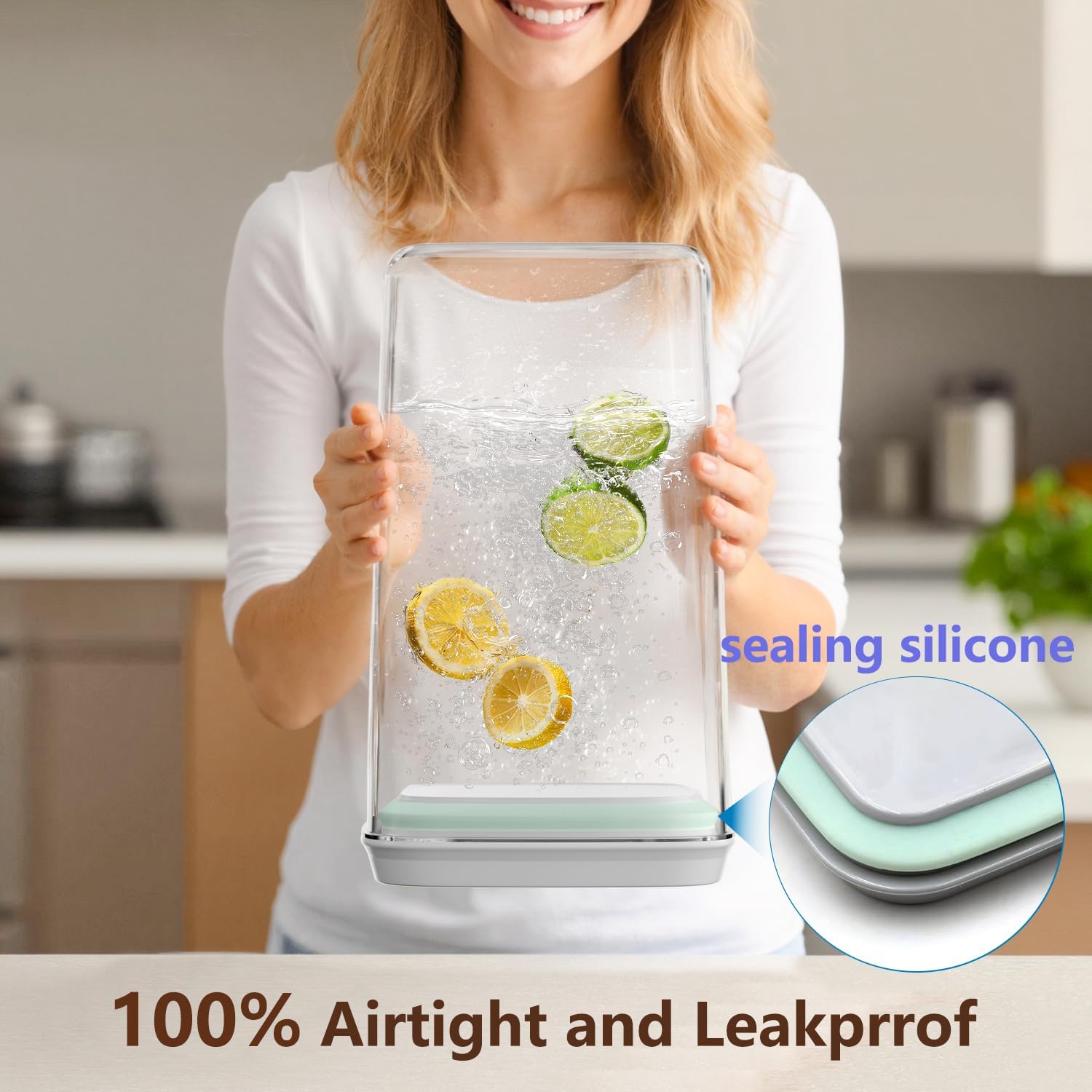 4 Pcs Large Pop Airtight Food  - огляд і ціна Food Storage With Scoop