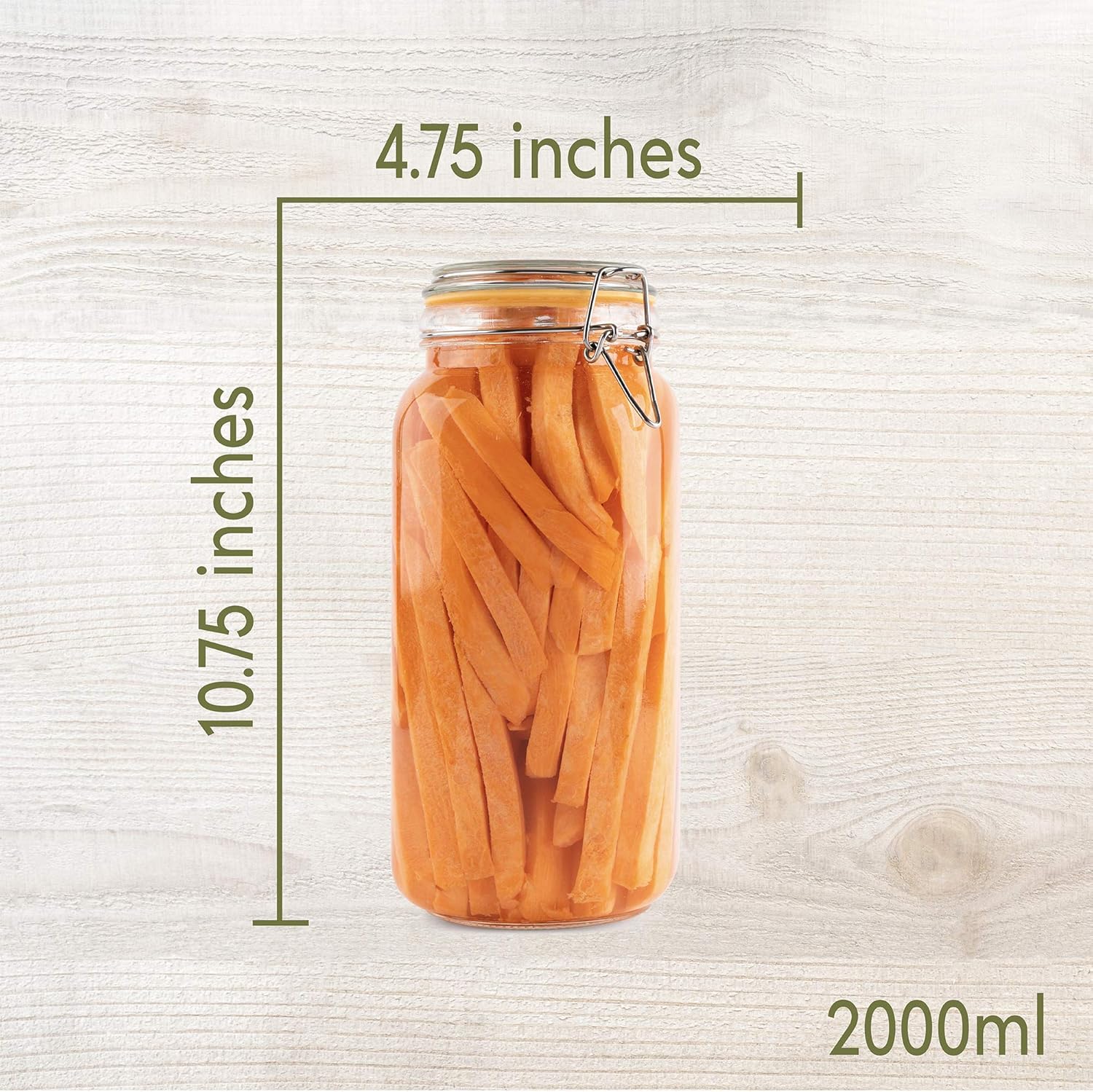 Glass Jars with Lids 67 oz Foo - огляд і ціна Food Storage With Glass Lids