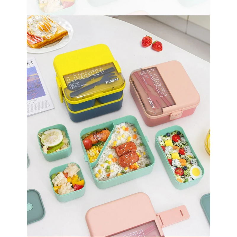 Portable Double Layer Lunch Bo - огляд і ціна Food Storage With Scoop