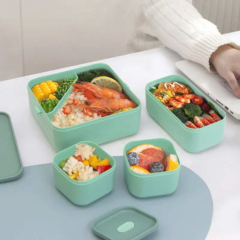 Portable Double Layer Lunch Bo - огляд і ціна Food Storage With Scoop