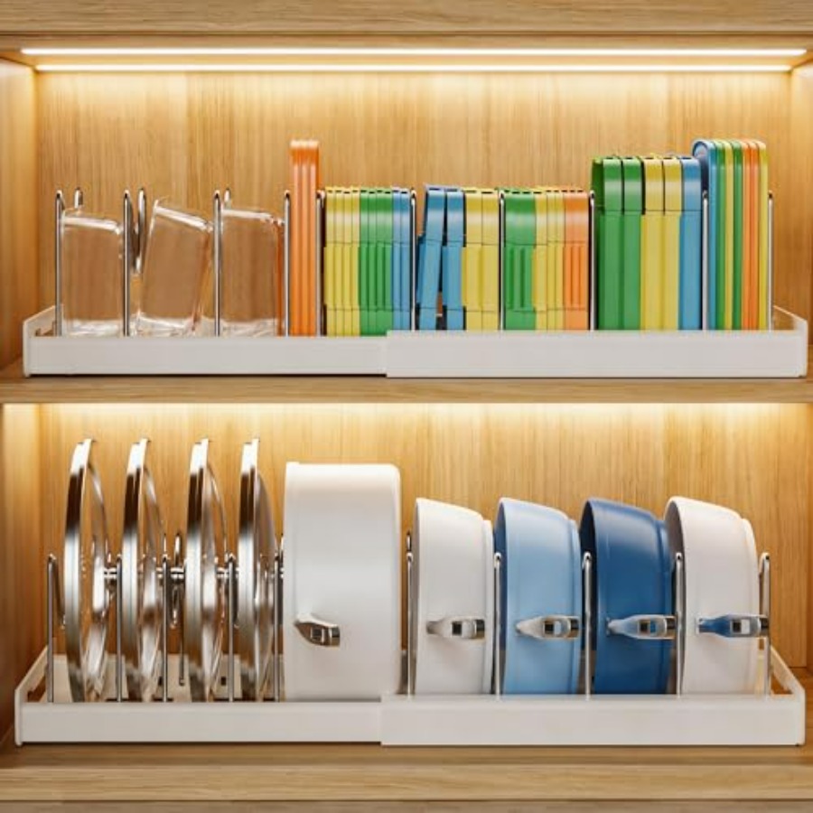 Pots and Pans Organizer for Un - огляд і ціна Food Storage With Dividers