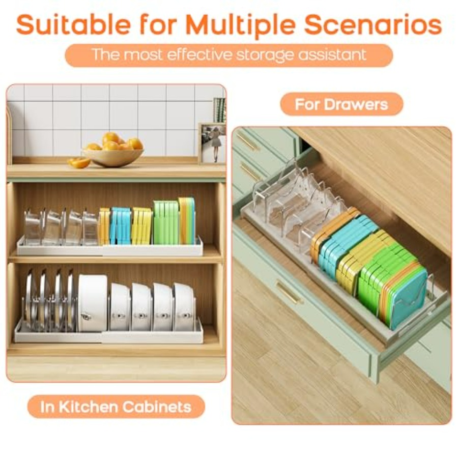 Pots and Pans Organizer for Un - огляд і ціна Food Storage With Dividers