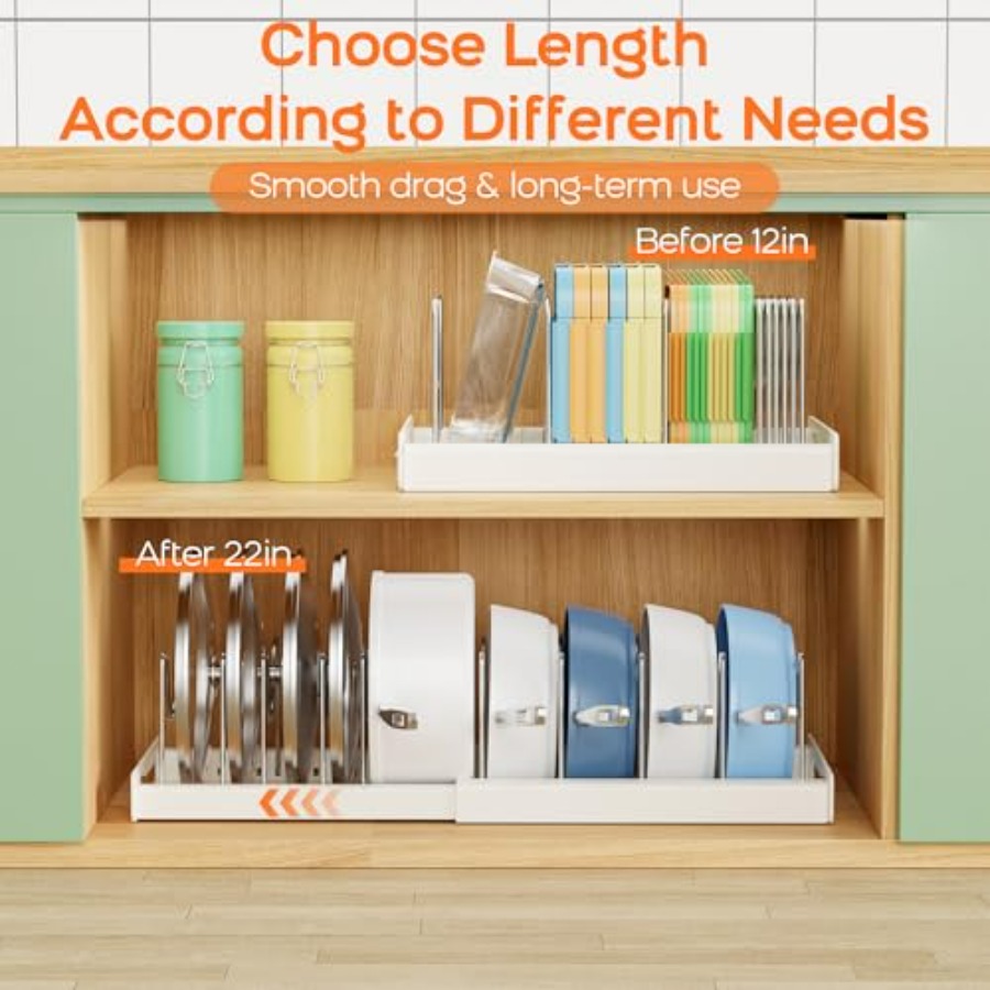 Pots and Pans Organizer for Un - огляд і ціна Food Storage With Dividers