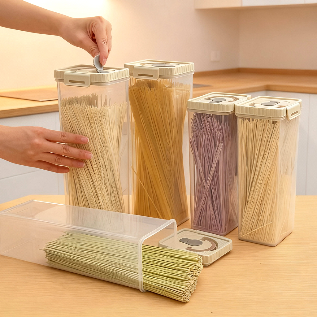 Noodles Sealed Storage Box Wit - огляд і ціна Food Storage Box Plastic