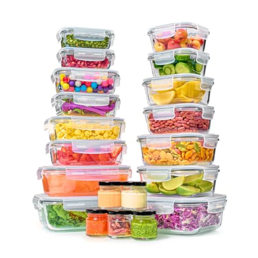 40pc Set Glass Food Storage Co - огляд і ціна Storage Food Prep