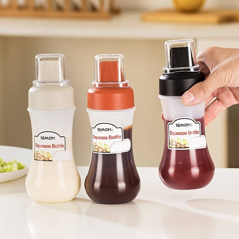 3pcs Squeeze Sauce Bottle Leak - огляд і ціна Herb Keeper Container
