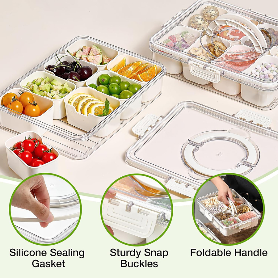 4/8Grid Snack Box Container Po - огляд і ціна Food Storage Dividers
