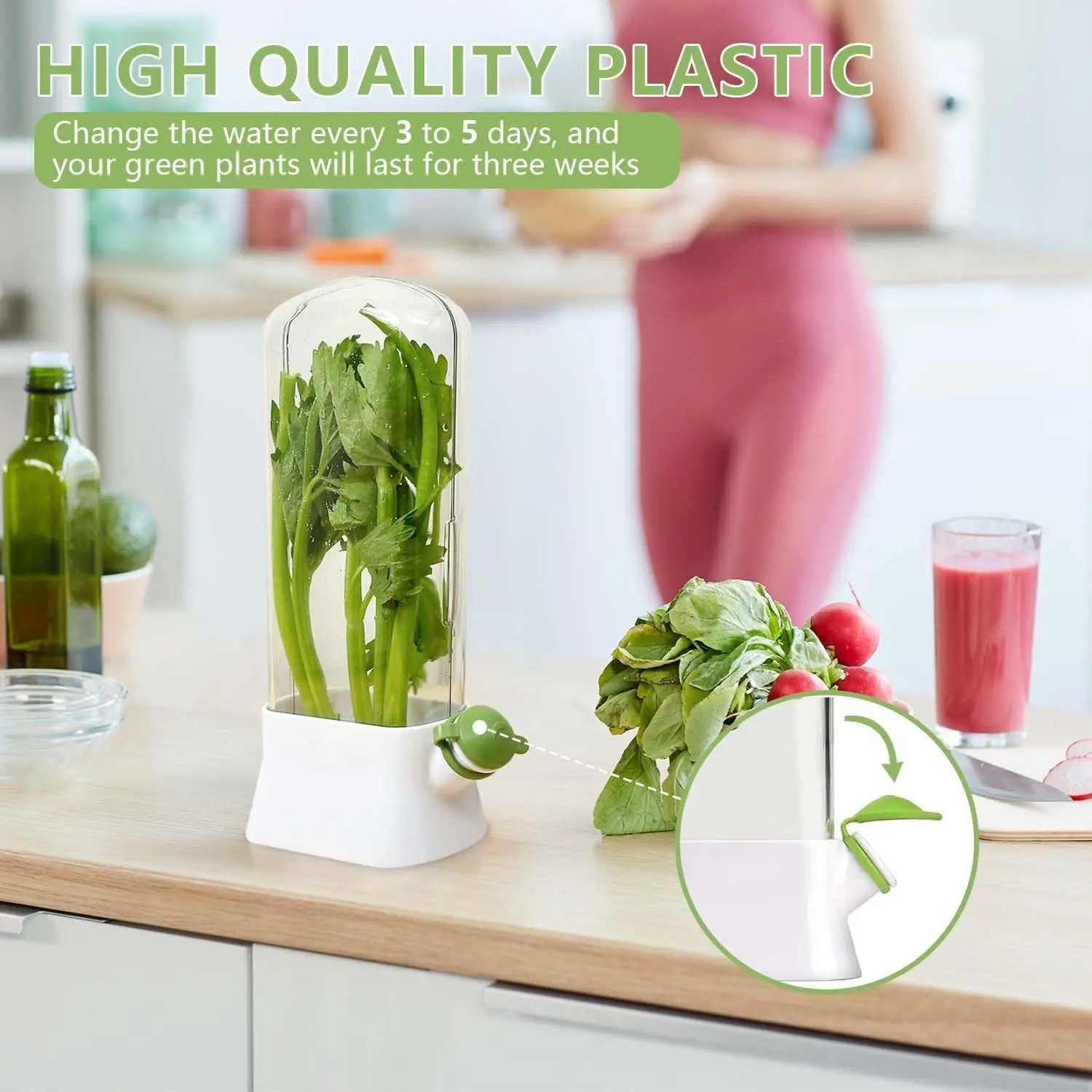 Herb Keeper for Refrigerator K - огляд і ціна Herb Keeper Container