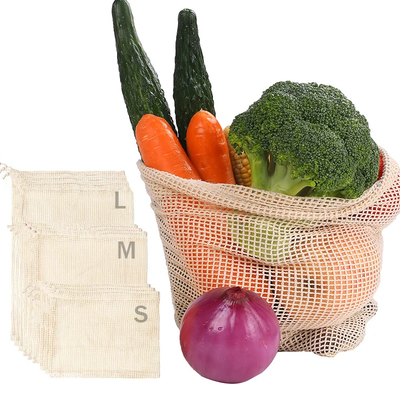 Cotton Mesh Vegetable Bags Pro - огляд і ціна Produce Bag Reusable Mesh