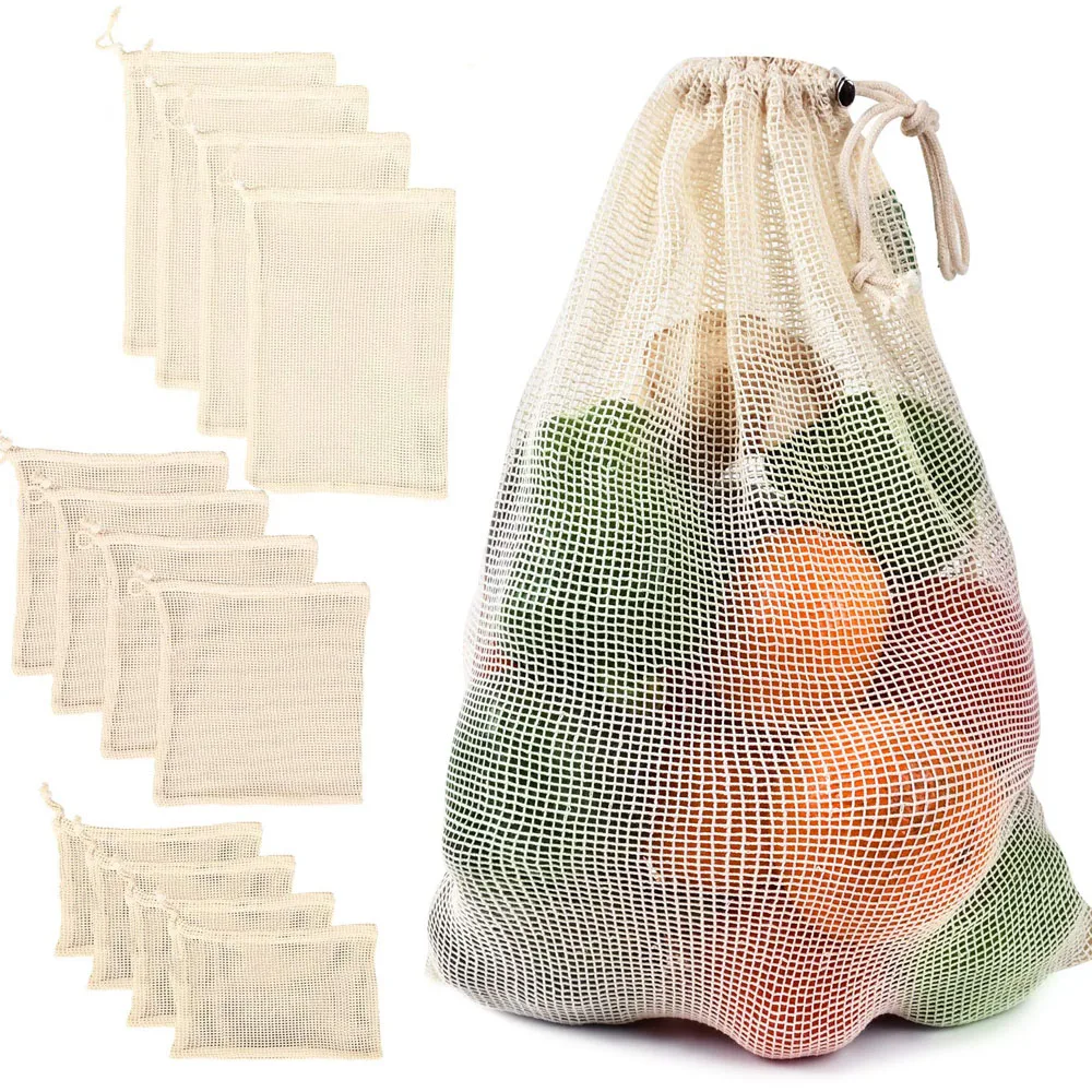 Cotton Mesh Vegetable Bags Pro - огляд і ціна Produce Bag Reusable Mesh