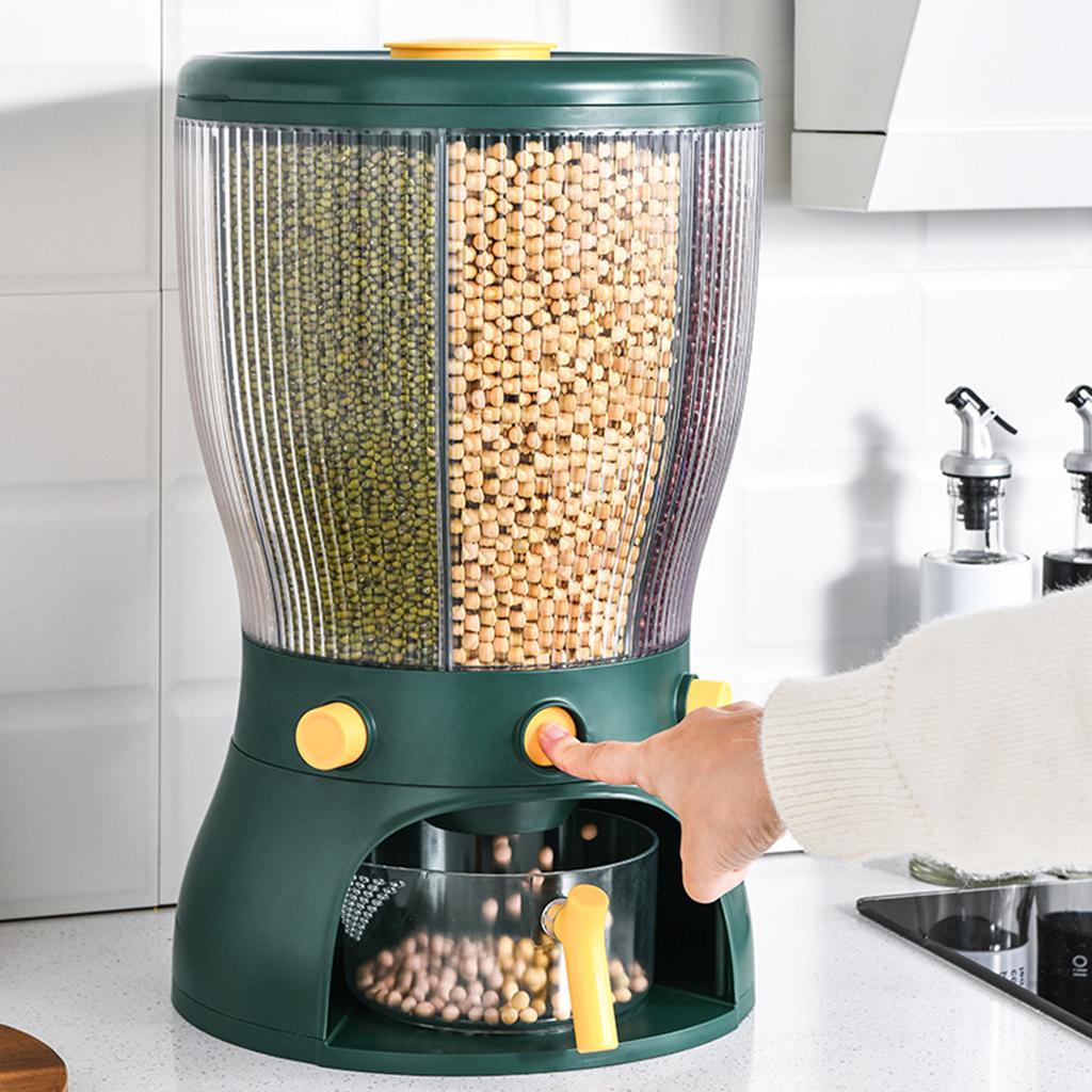 Rotating Dry Food Rice Contain - огляд і ціна Food Storage Large Plastic Containers