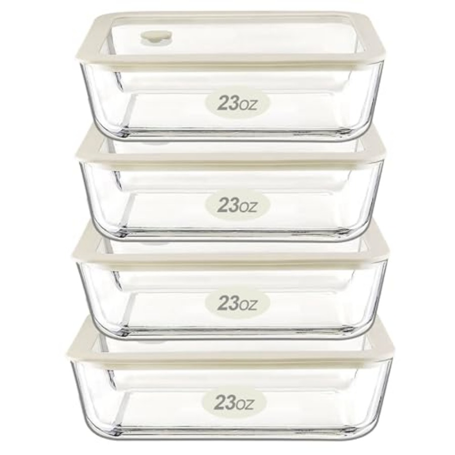 Glass Food Container Set with  - огляд і ціна Storage Food Prep