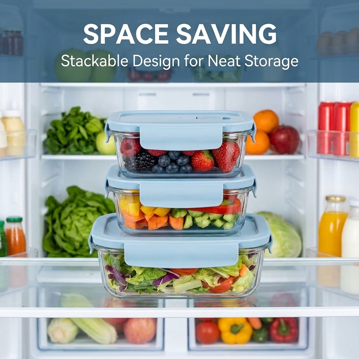 Sky Blue Glass Food Storage Co - огляд і ціна Storage Food Prep