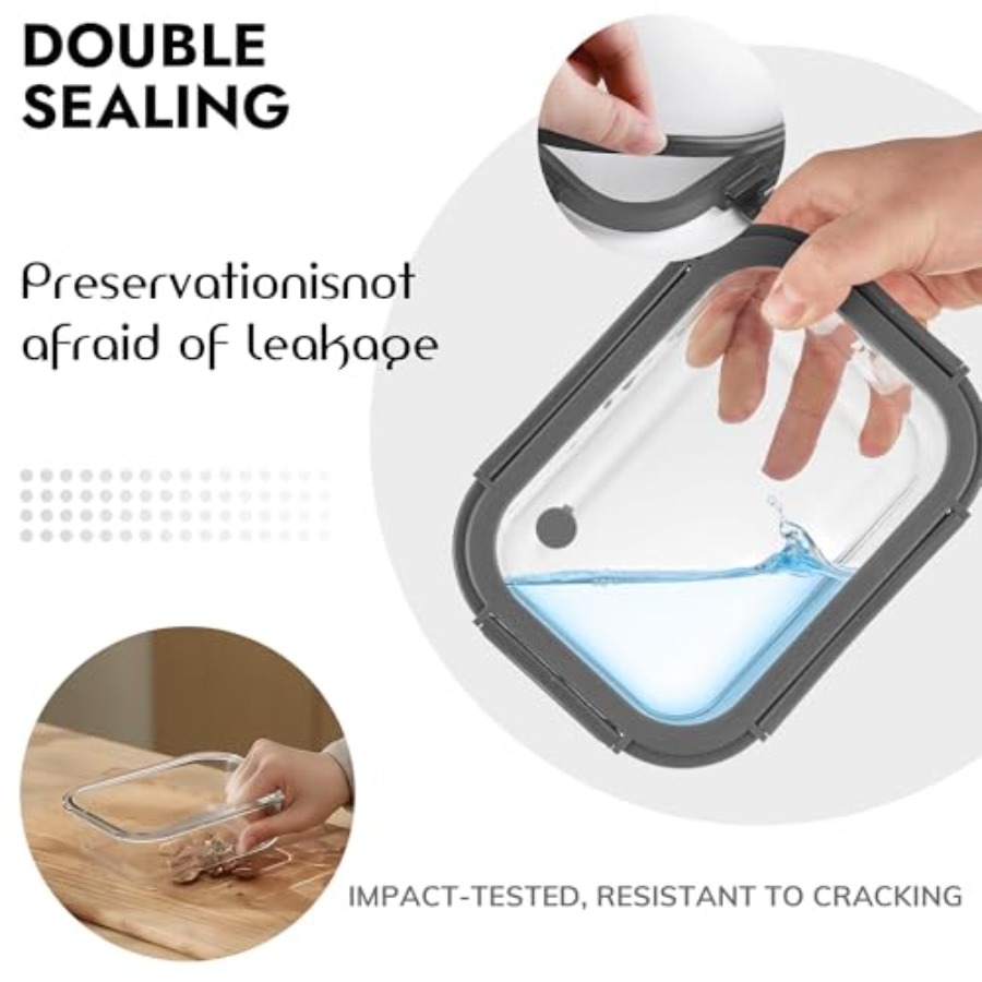 10-Pack Glass Food Storage Con - огляд і ціна Food Storage Safe
