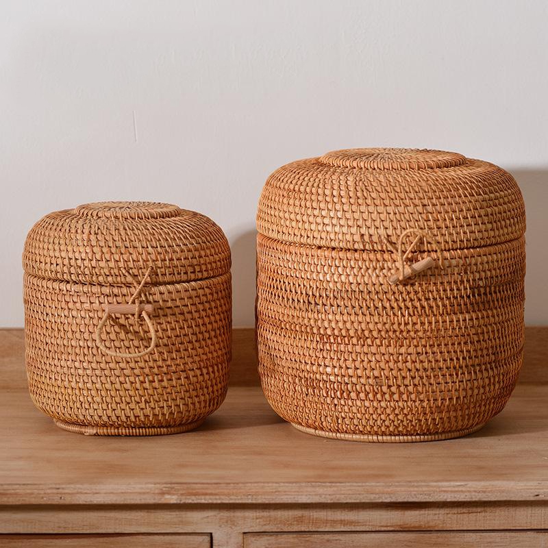 Handwoven Rattan Tea Storage B - огляд і ціна Food Storage With Dividers
